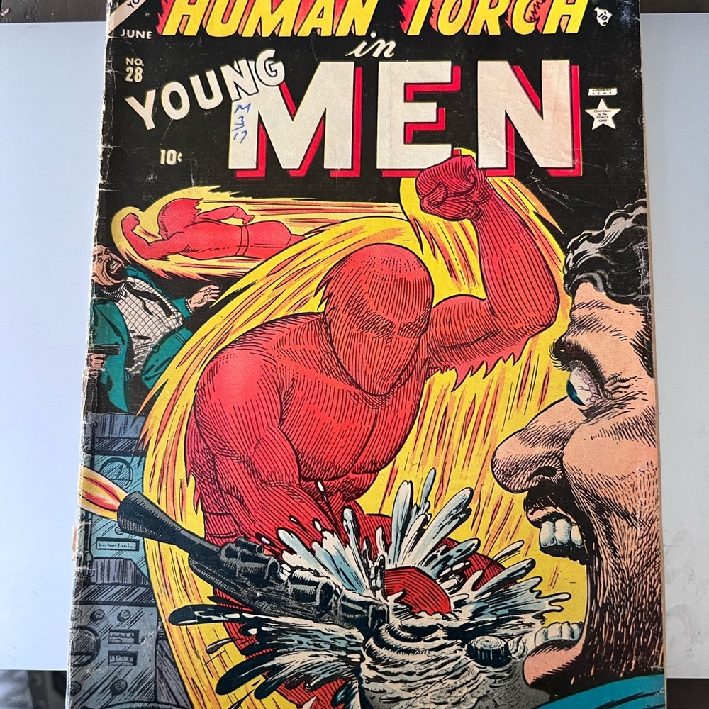 Vintage Comic Book - Human Torch in Young Men